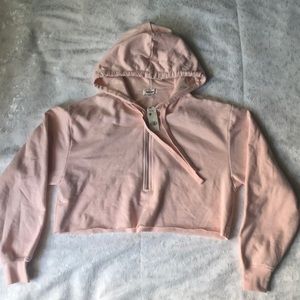 NEW GARAGE crop top zip hoodie